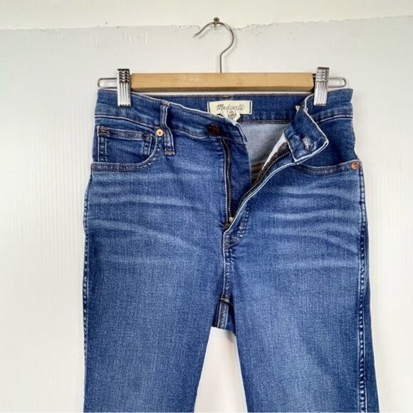 Madewell 10" High-Rise Skinny Jeans in Danny Wash TENCEL Denim Edition 25 - Picture 3 of 8